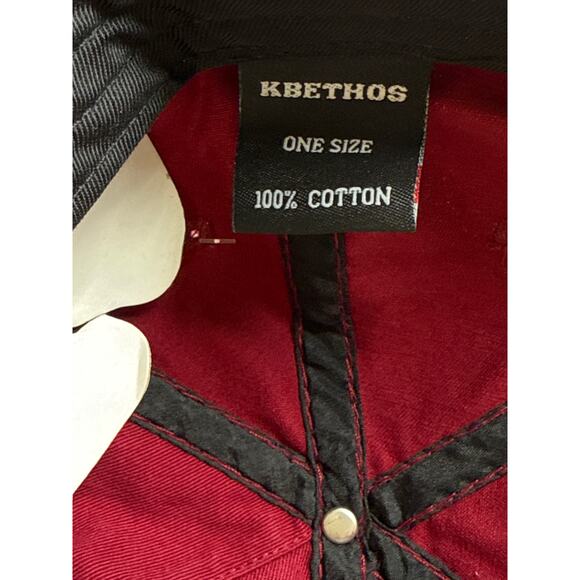 NWT Rockstar Distressed Red Baseball Ball Cap Hat Unisex Size OS Adjustable Soft - Picture 7 of 7